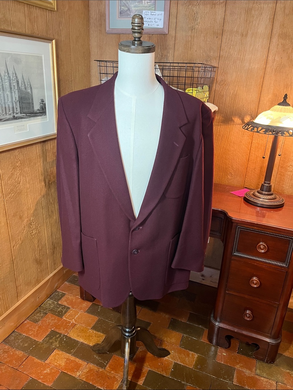 Vintage Andre Villard Paris blazer 44 Short 3094